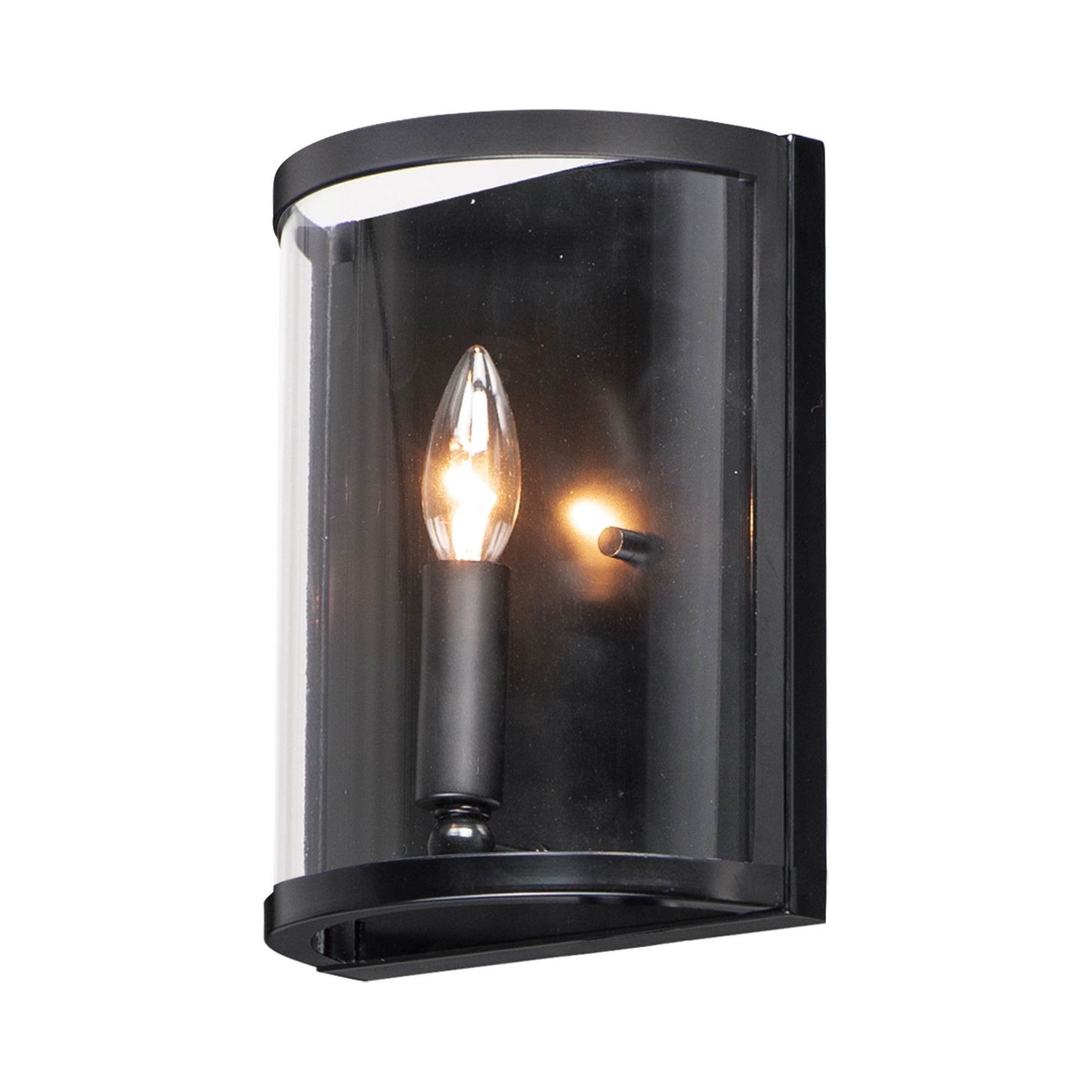 Sentinel Bath Wall Light in Black.
