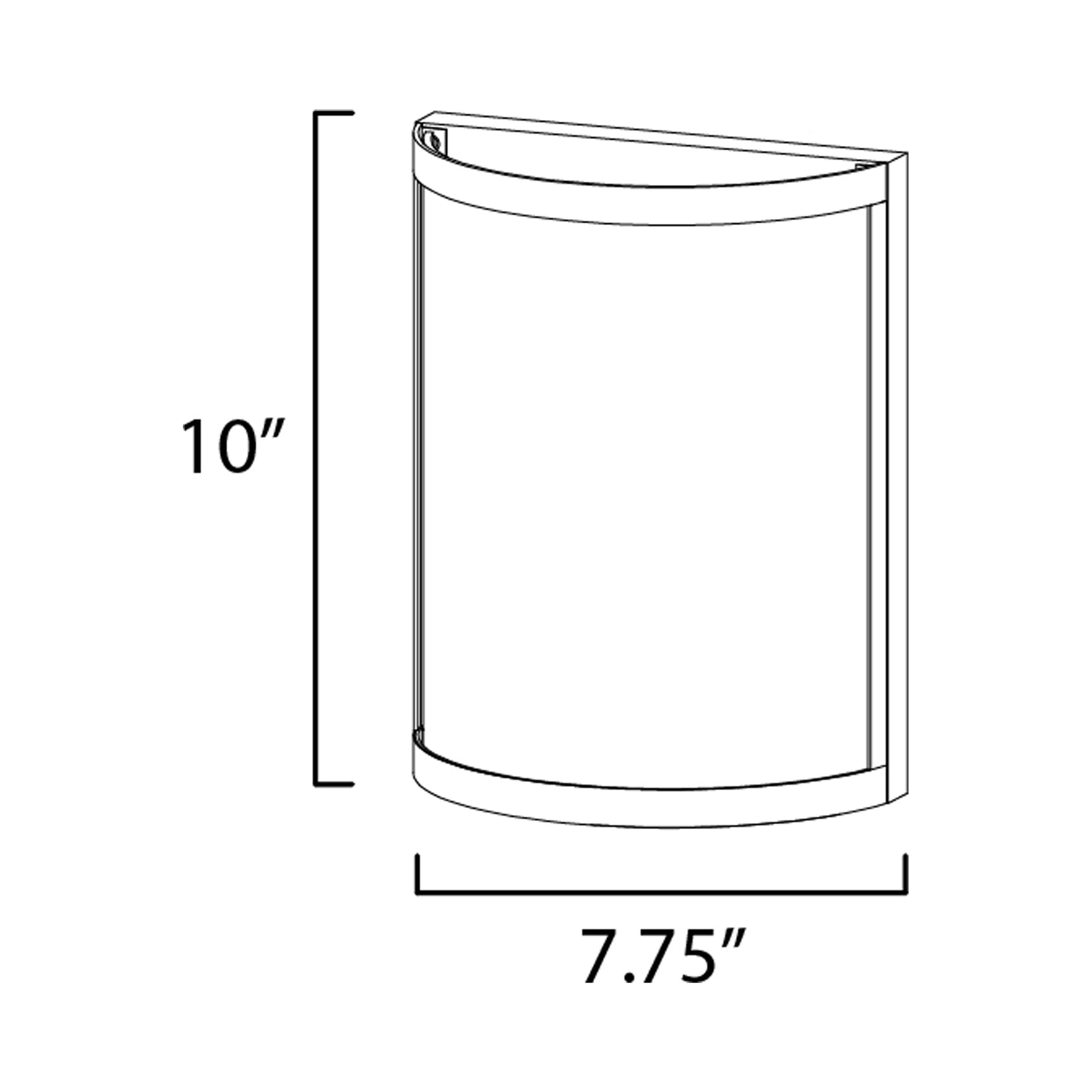 Sentinel Bath Wall Light - line drawing.