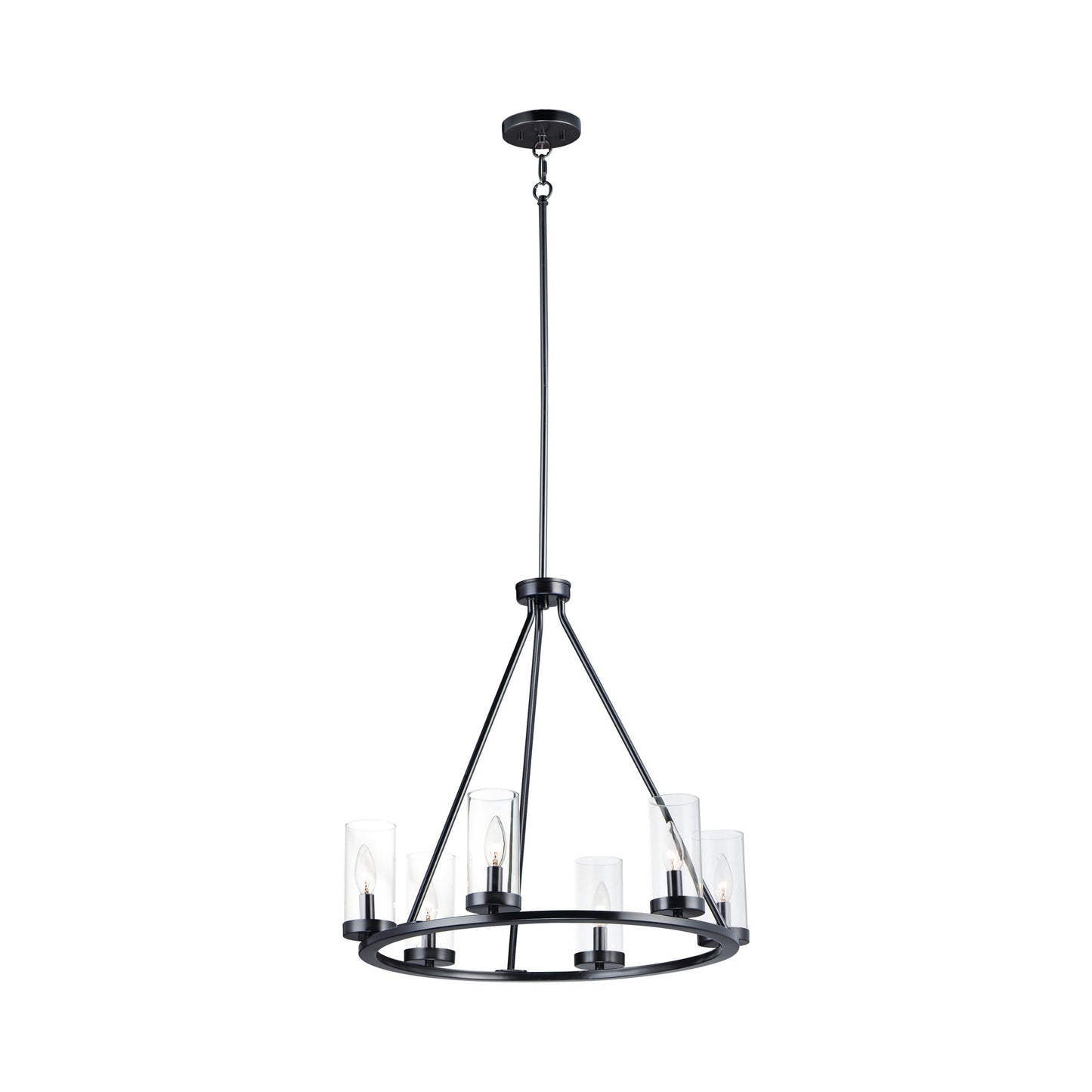 Sentinel Chandelier in Black.