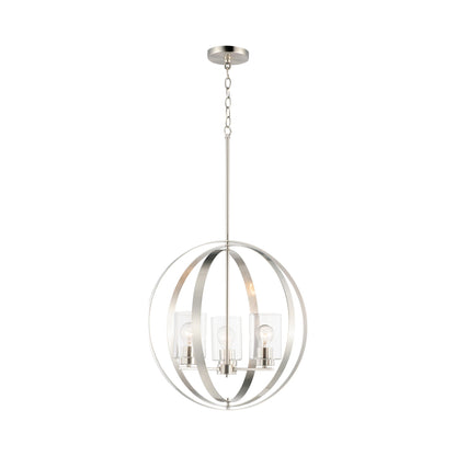 Sentinel Globe Pendant Light in Satin Nickel.