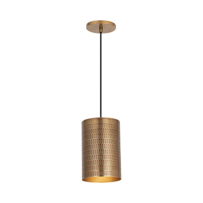 Shaka Pendant Light in Weathered Brass (Small).