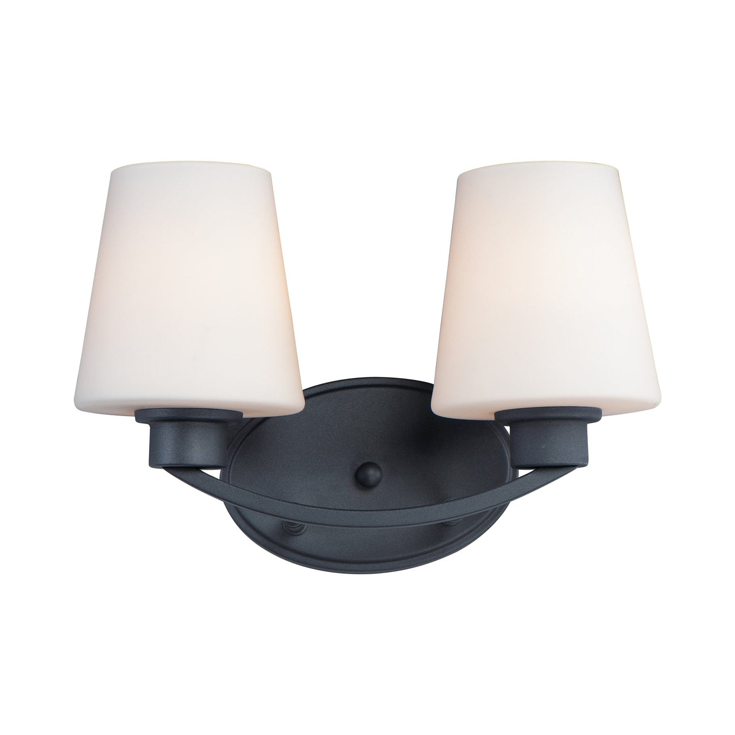 Shelter Bath Vanity Light in Black (2-Light).