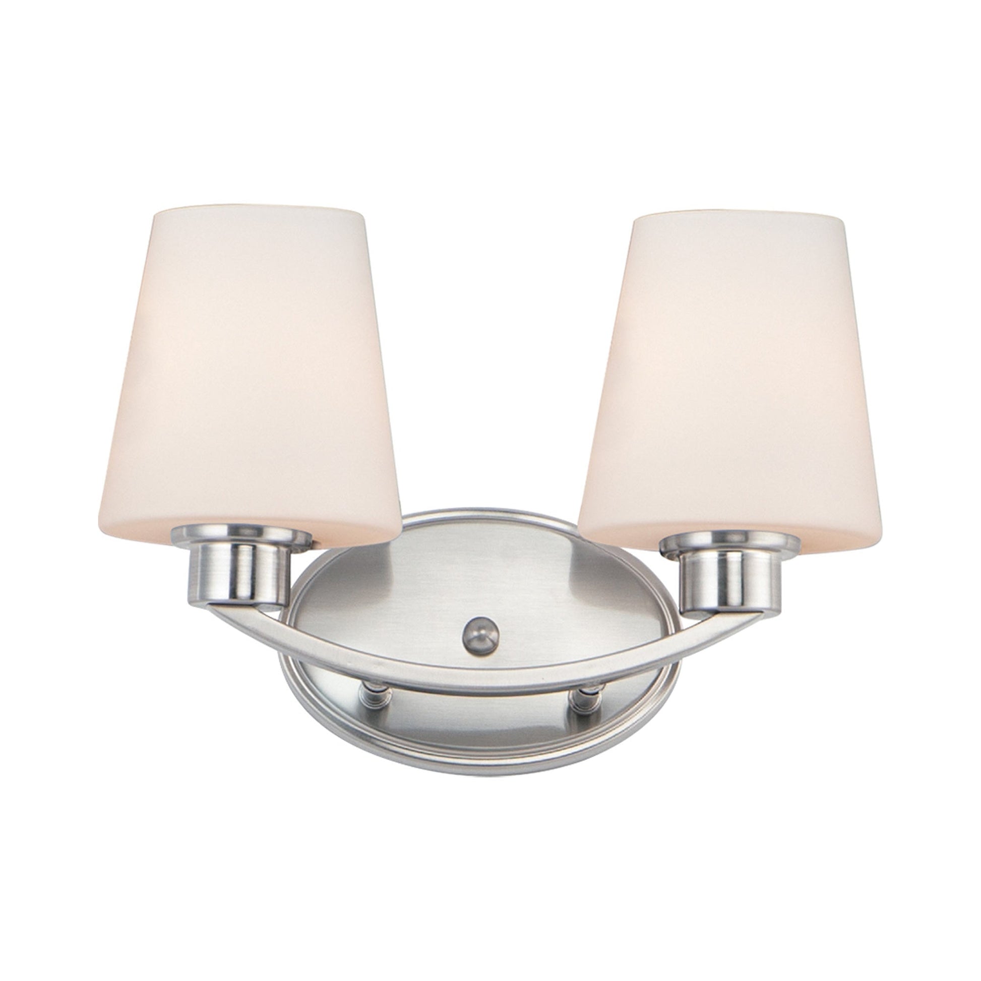 Shelter Bath Vanity Light in Satin Nickel (2-Light).