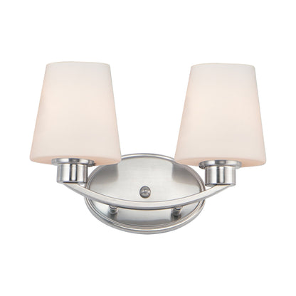 Shelter Bath Vanity Light in Satin Nickel (2-Light).
