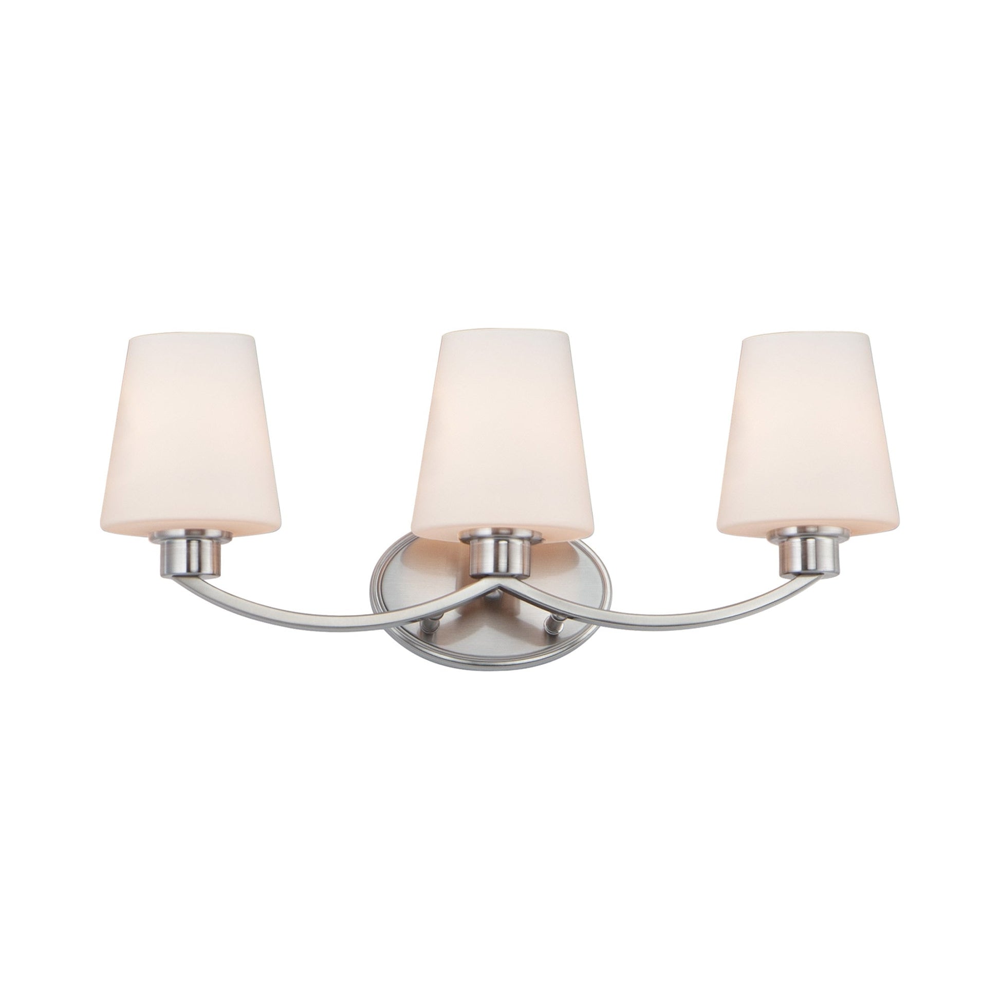 Shelter Bath Vanity Light in Satin Nickel (3-Light).