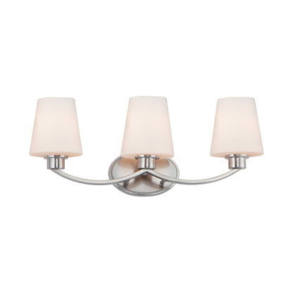 Shelter Bath Vanity Light in Satin Nickel (3-Light).