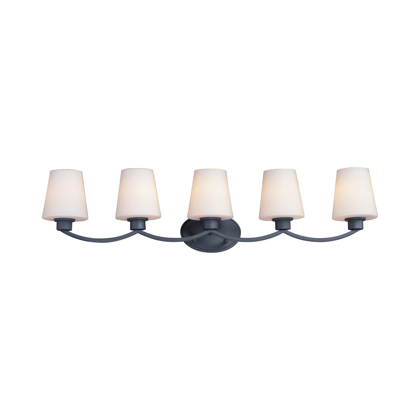 Shelter Bath Vanity Light in Black (5-Light).