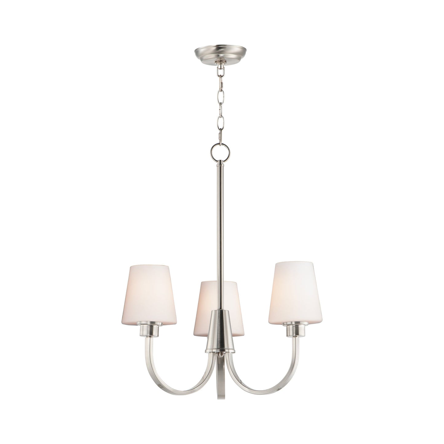 Shelter Chandelier in Satin Nickel (3-Light).
