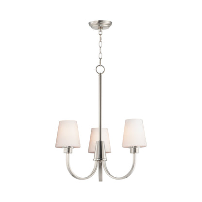 Shelter Chandelier in Satin Nickel (3-Light).
