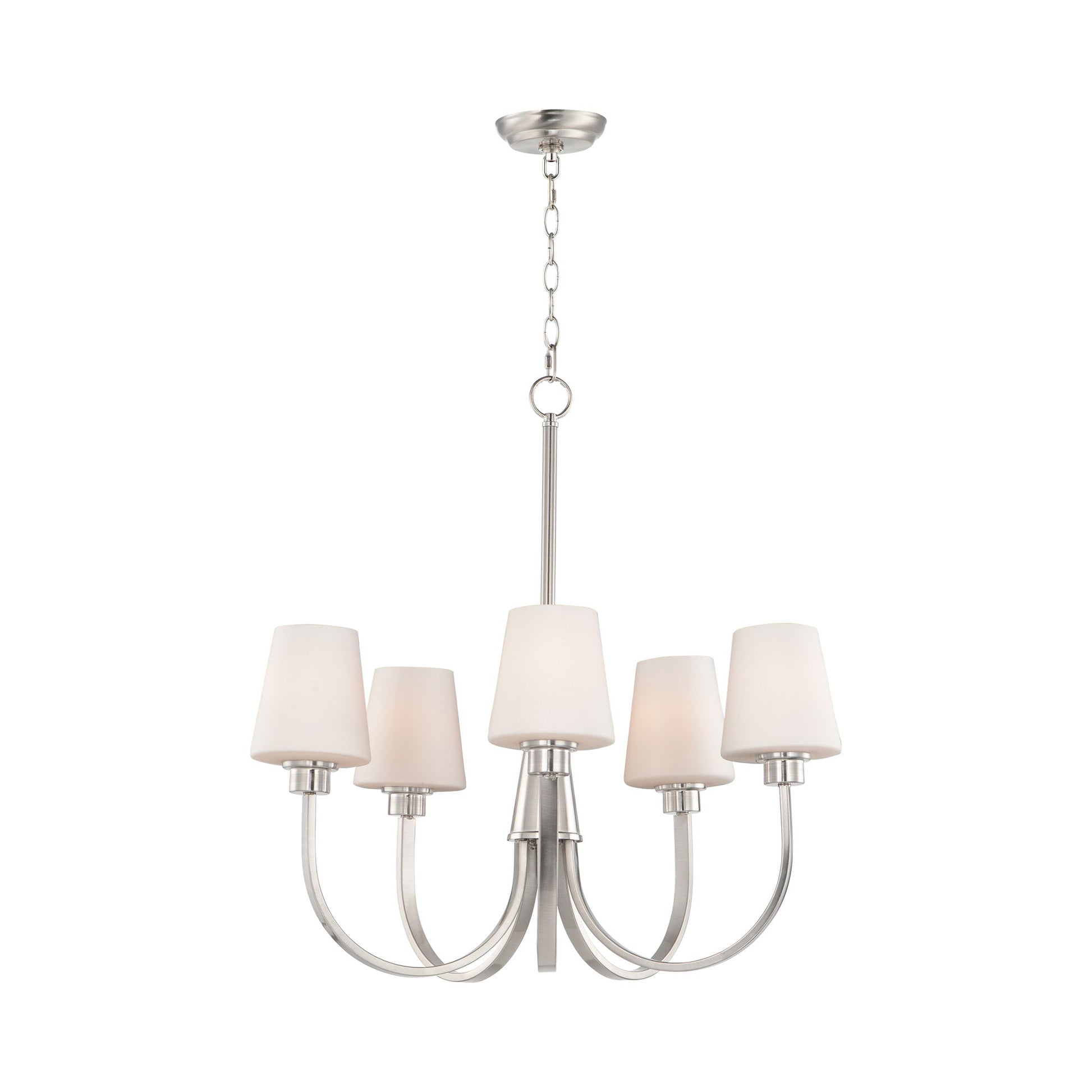 Shelter Chandelier in Satin Nickel (5-Light).
