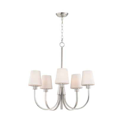 Shelter Chandelier in Satin Nickel (5-Light).