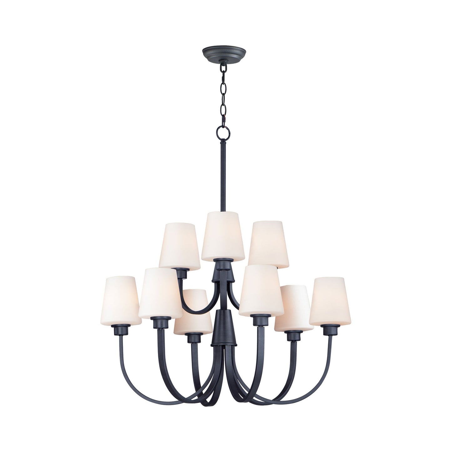 Shelter Chandelier in Black (9-Light).