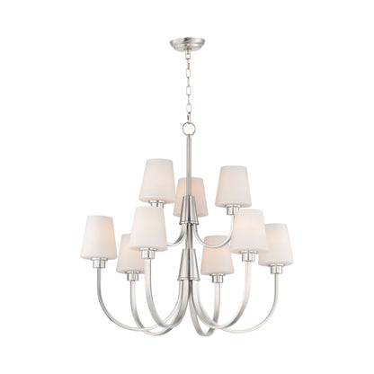 Shelter Chandelier in Satin Nickel (9-Light).