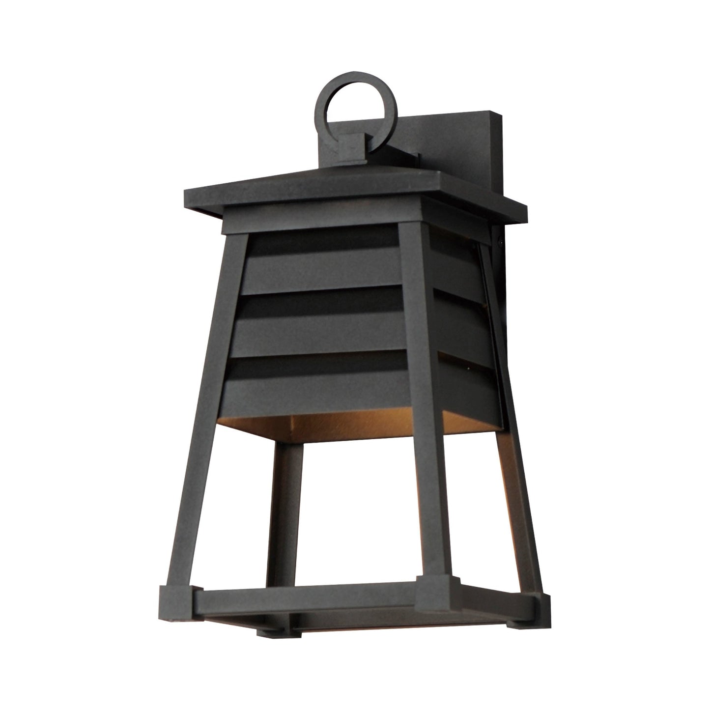 Shutters Outdoor Wall Light in Black (14-Inch).