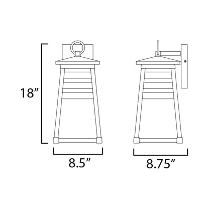 Shutters Outdoor Wall Light - line drawing.