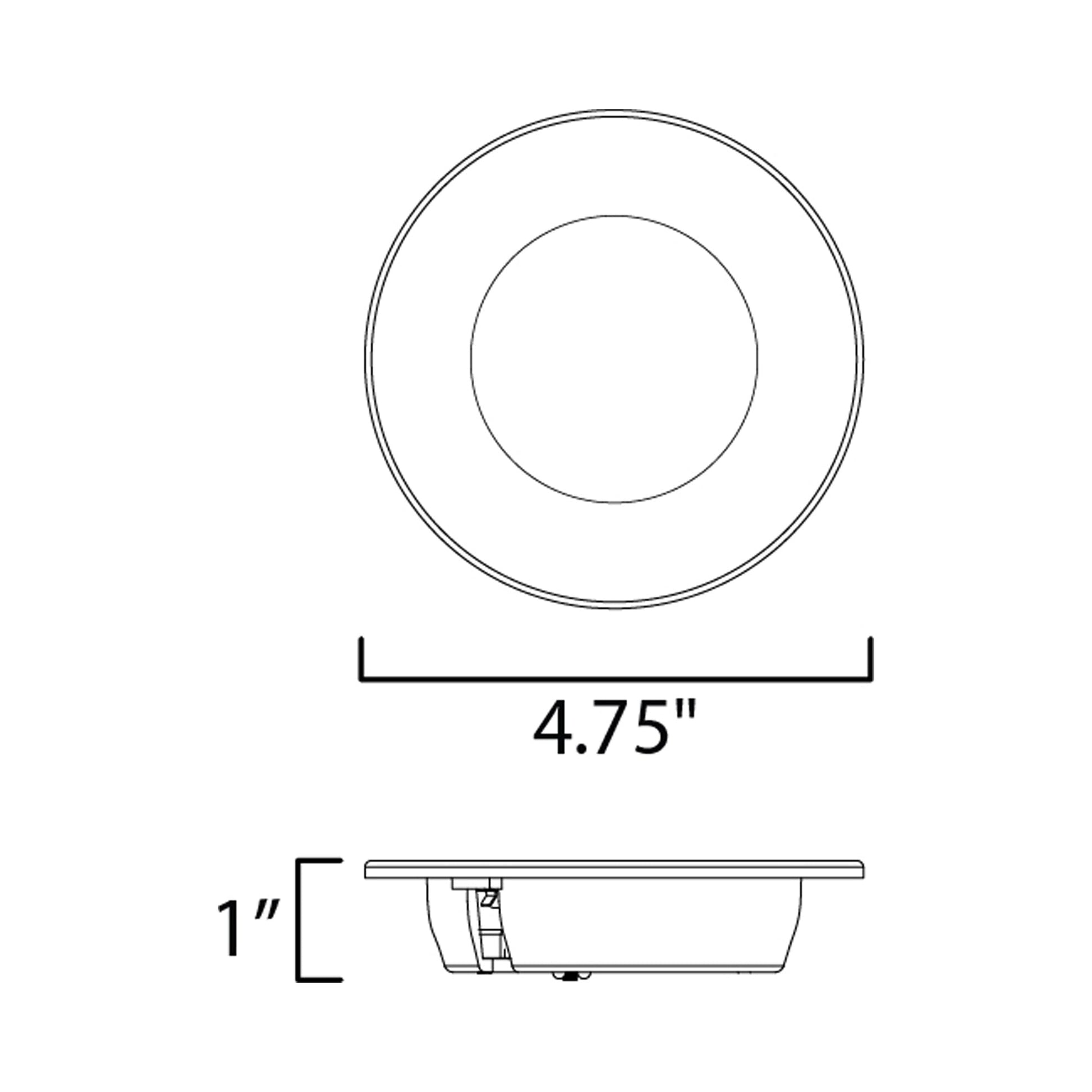 Snug LED Recessed Light - line drawing.