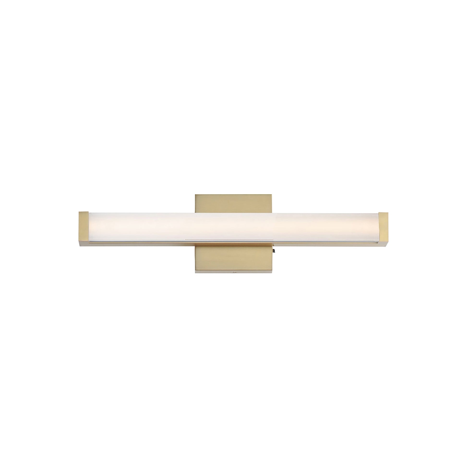 Spec LED Bath Vanity Light in Natural Aged Brass (18-Inch).