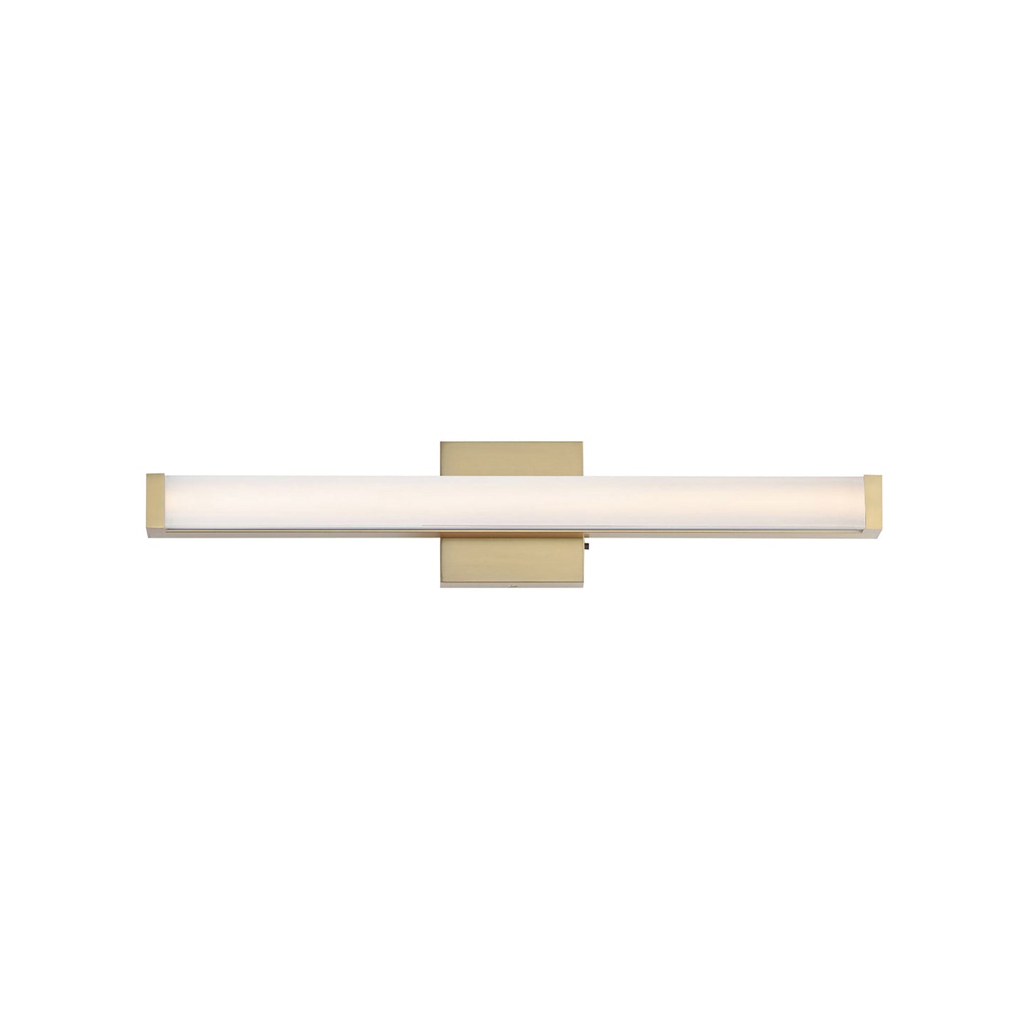Spec LED Bath Vanity Light in Natural Aged Brass (24-Inch).