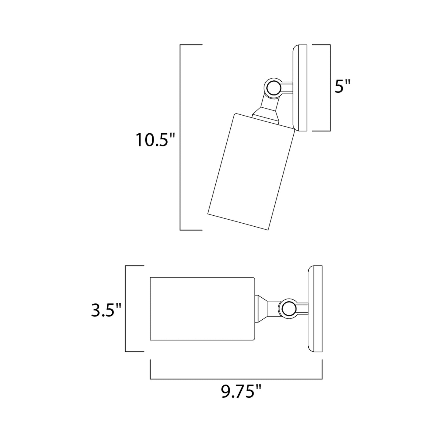 Spots Ceiling / Wall Light - line drawing.