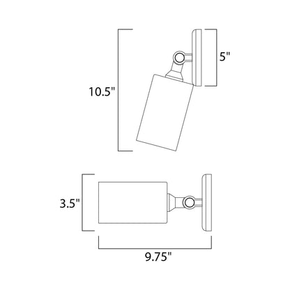 Spots Ceiling / Wall Light - line drawing.