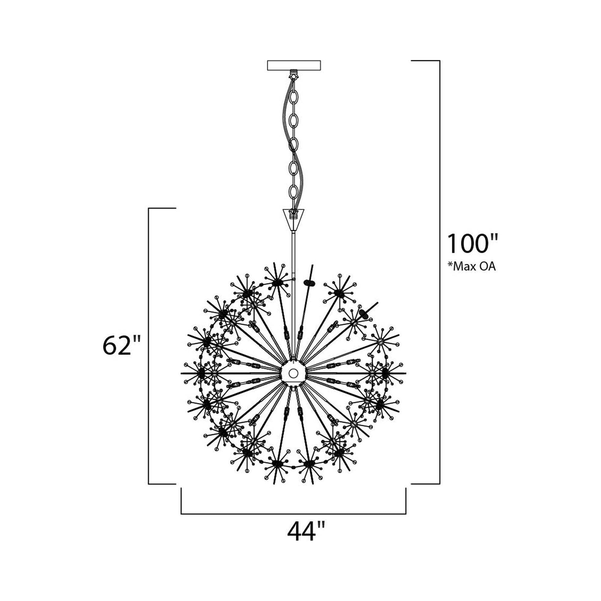 Starfire Chandelier - line drawing.
