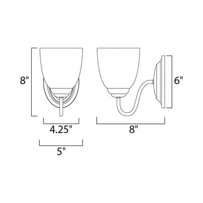 Stefan Bath Wall Light - line drawing.