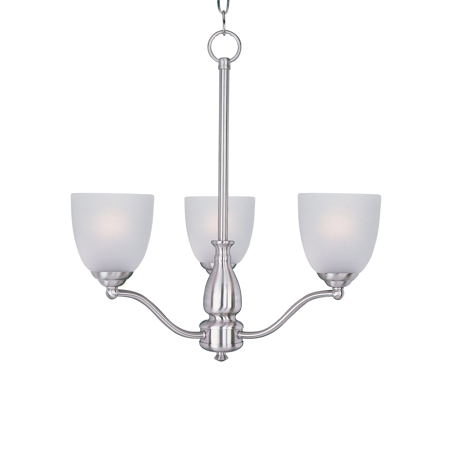 Stefan Chandelier in Satin Nickel (3-Light).