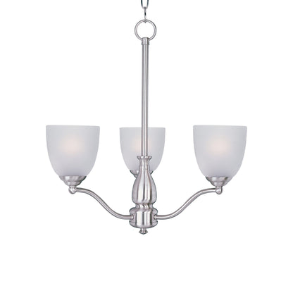 Stefan Chandelier in Satin Nickel (3-Light).