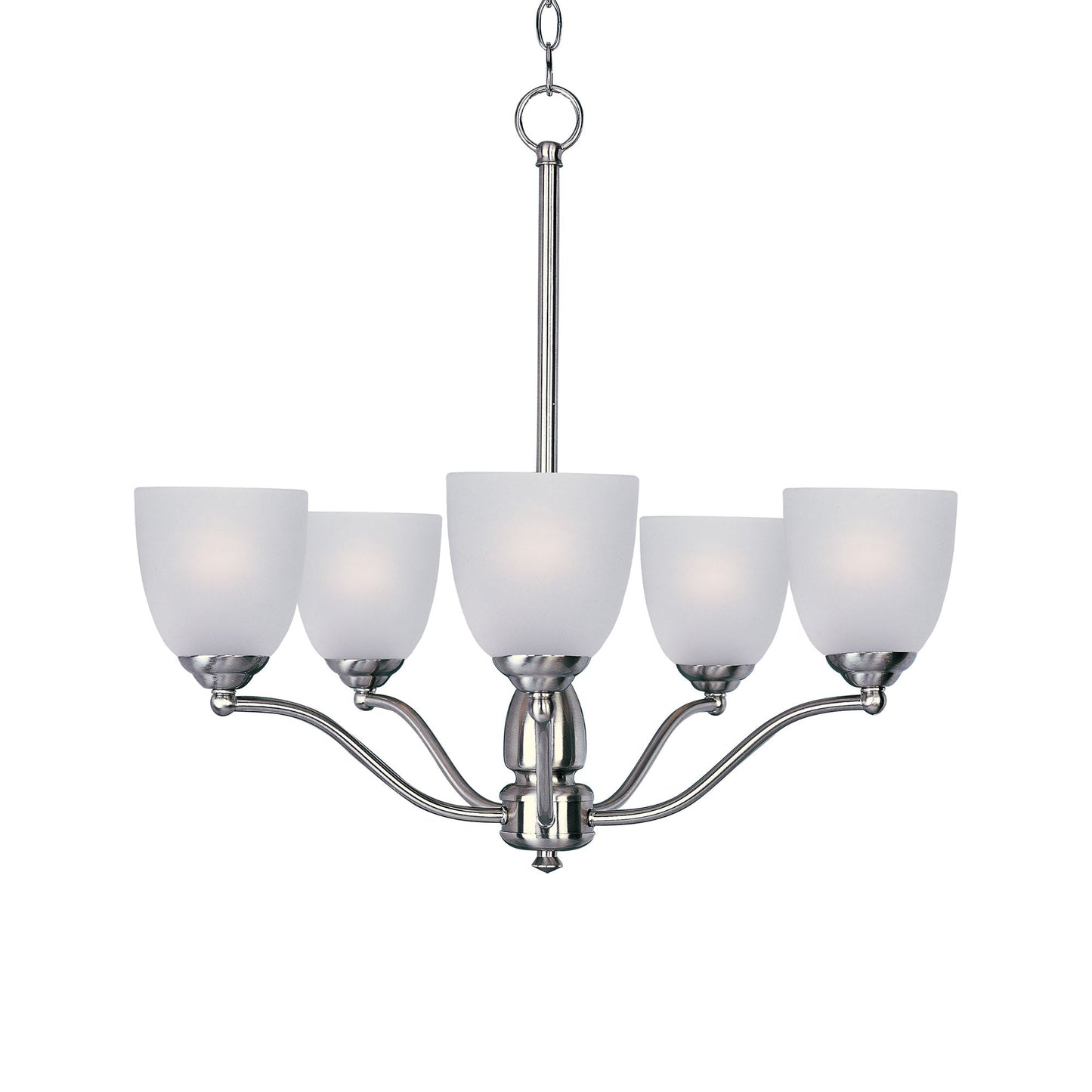Stefan Chandelier in Satin Nickel (5-Light).