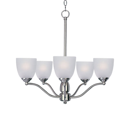 Stefan Chandelier in Satin Nickel (5-Light).