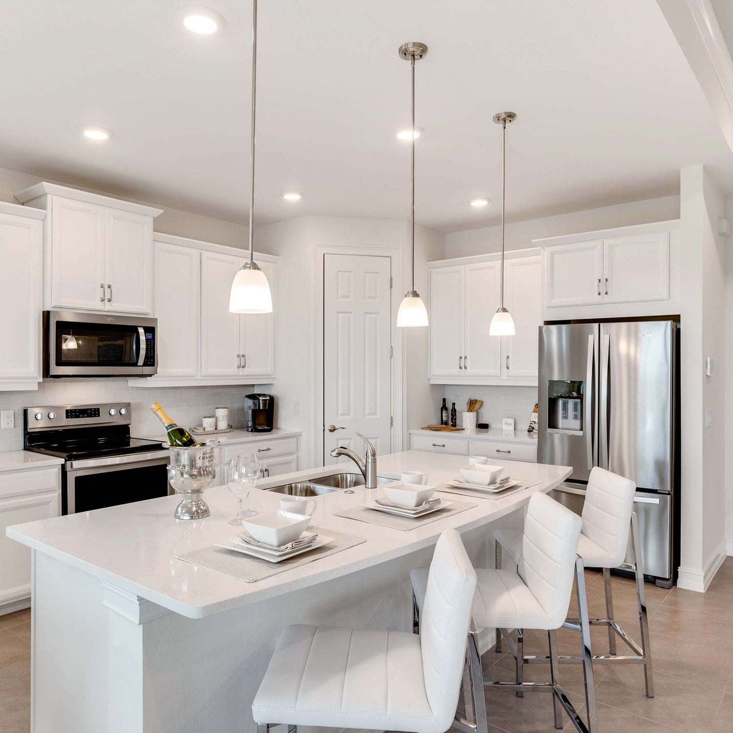 Stefan Mini Pendant Light in kitchen.