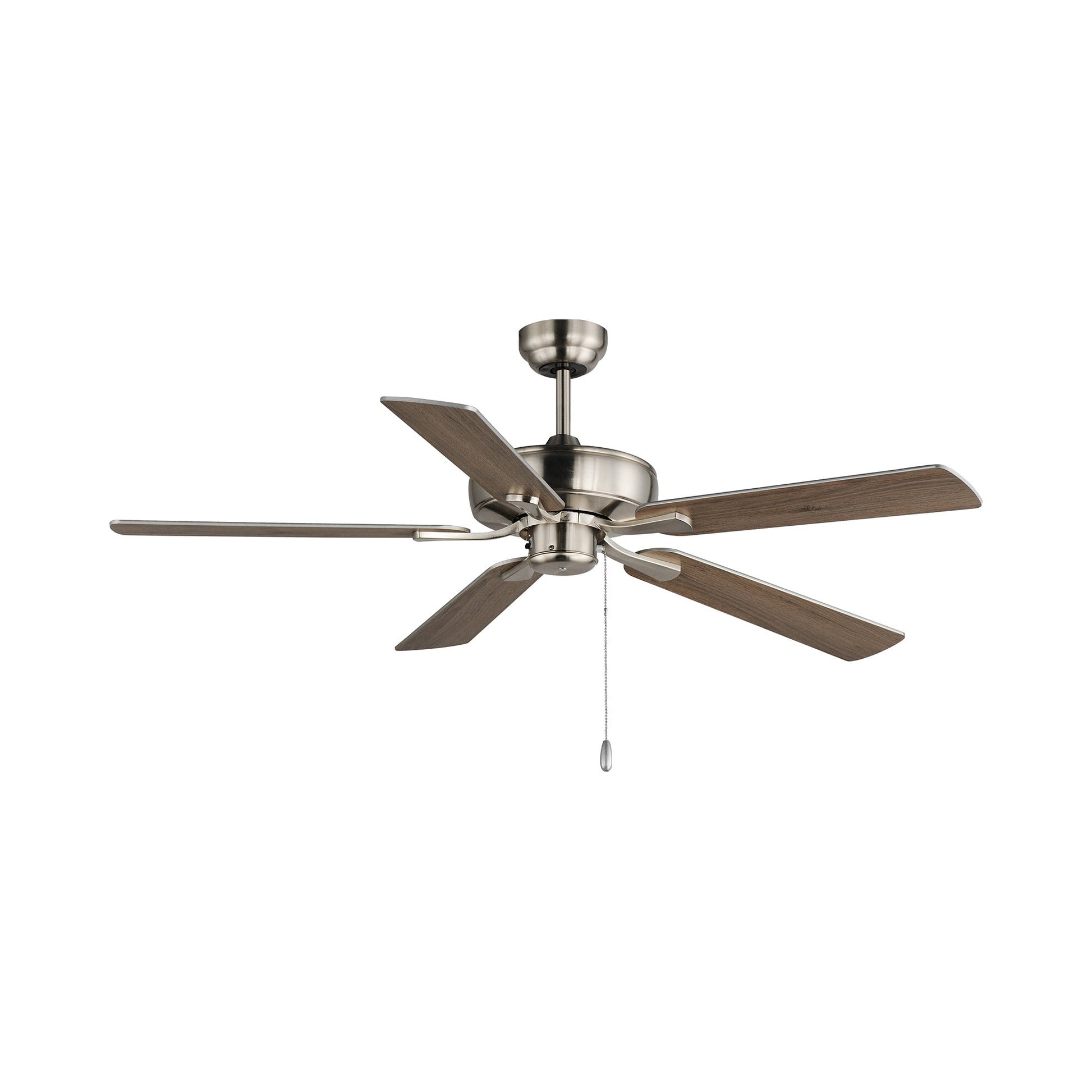 Super-Max Ceiling Fan in Satin Nickel.
