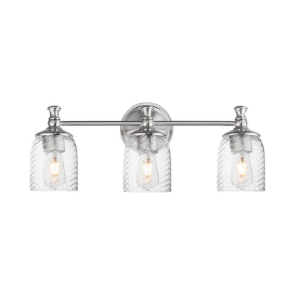 Swirl Bath Vanity Light in Satin Nickel (3-Light).