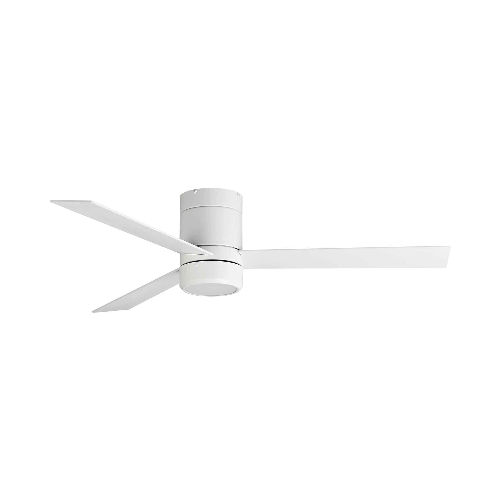 Tanker LED Hugger Ceiling Fan in Matte White.