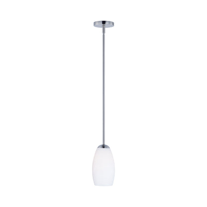 Taylor Mini Pendant Light in Satin Nickel.