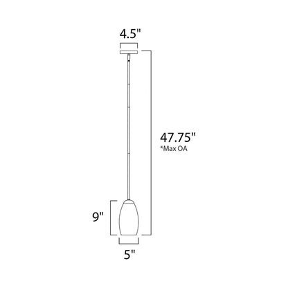 Taylor Mini Pendant Light - line drawing.
