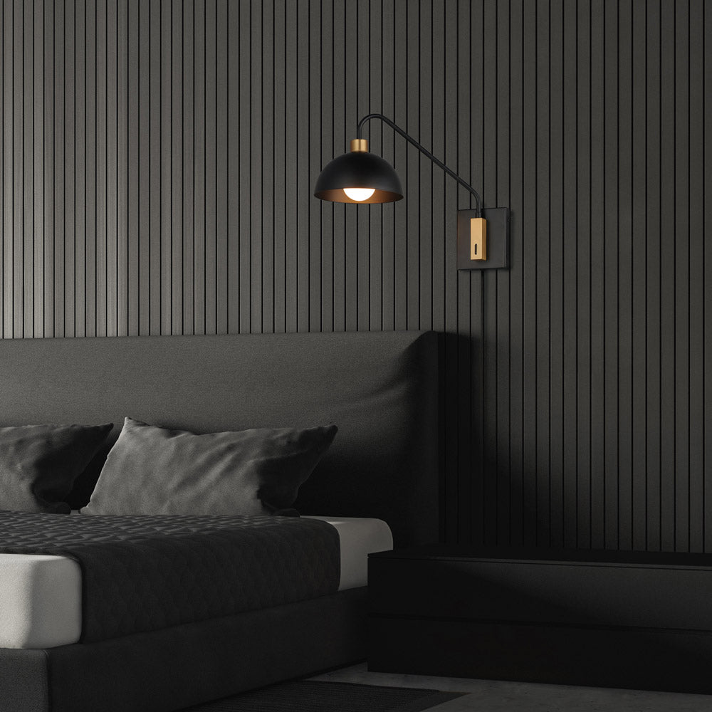 Thelonious Wall Light in bedroom.