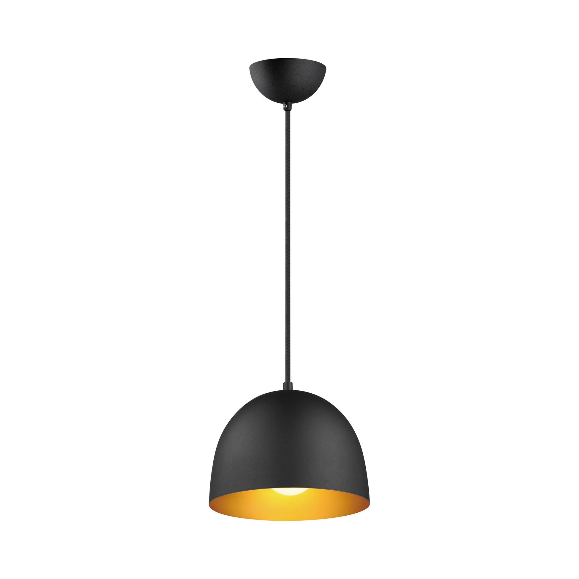 Tova Pendant Light in Black/Gold (9-Inch).