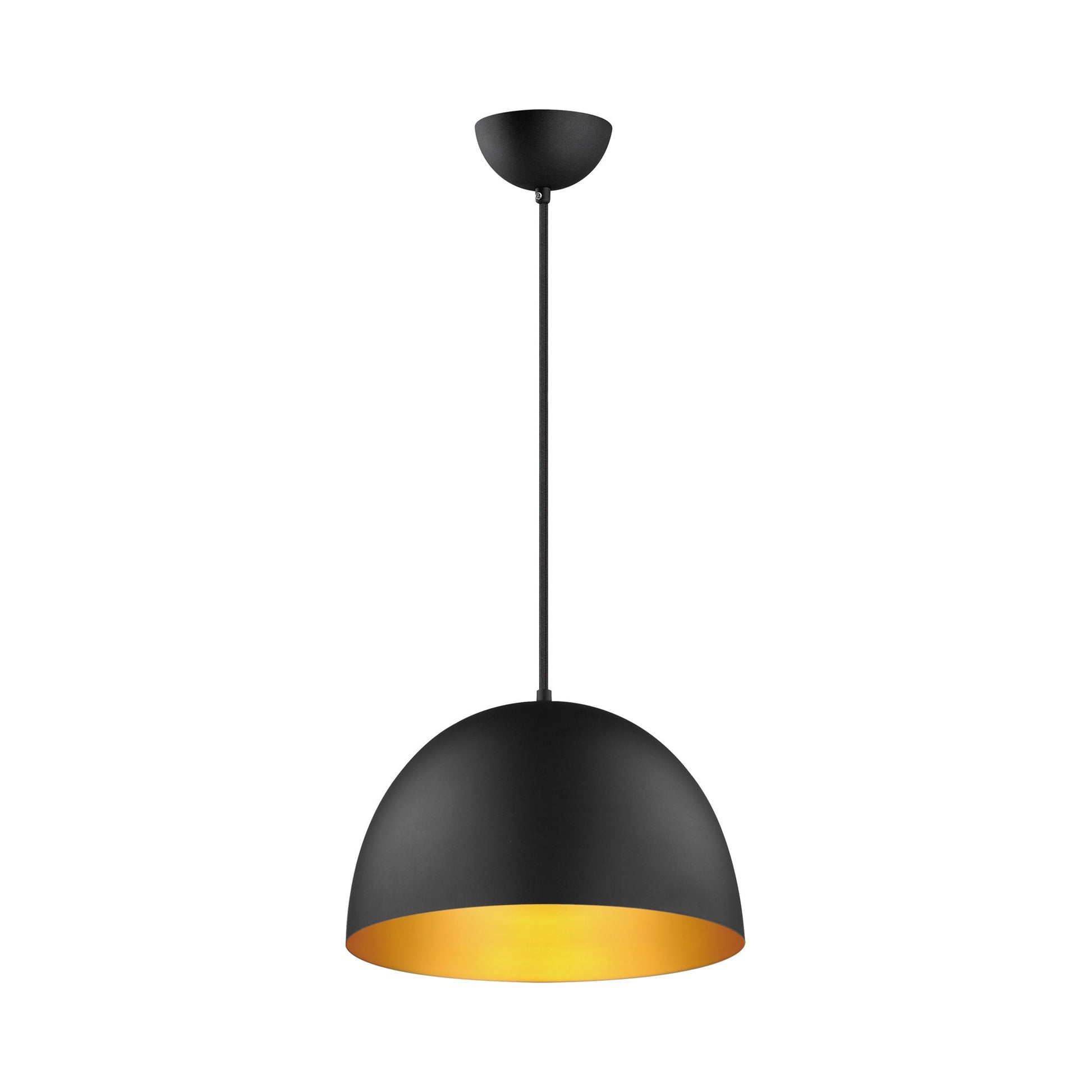 Tova Pendant Light in Black/Gold (13.5-Inch).