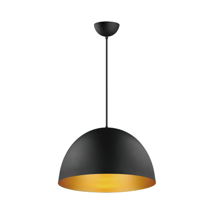 Tova Pendant Light in Black/Gold (20-Inch).