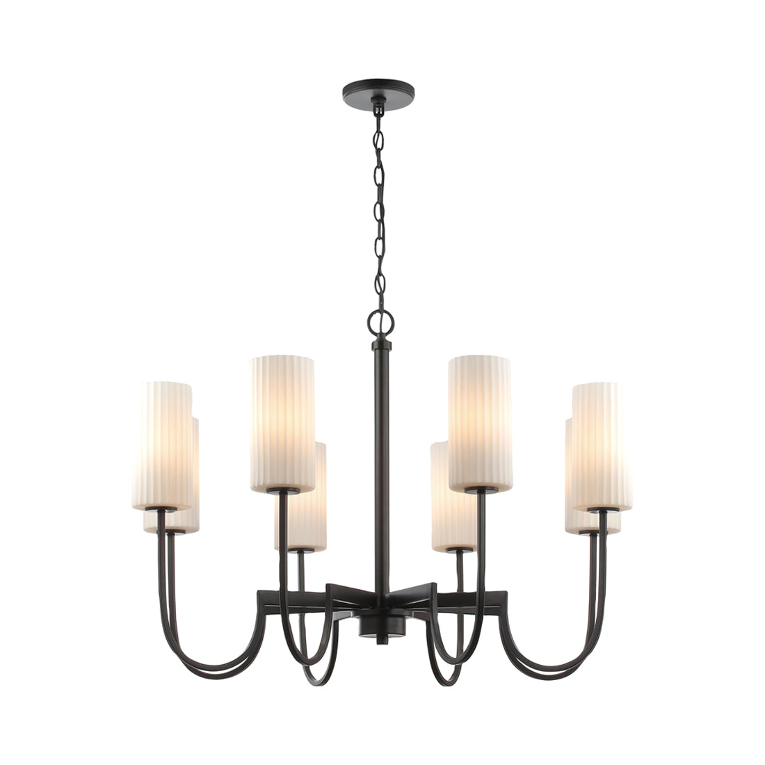 Town And Country Chandelier in Black (8-Light).