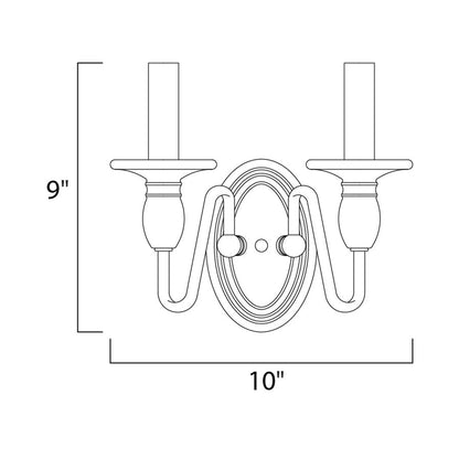 Towne Wall Light - line drawing.
