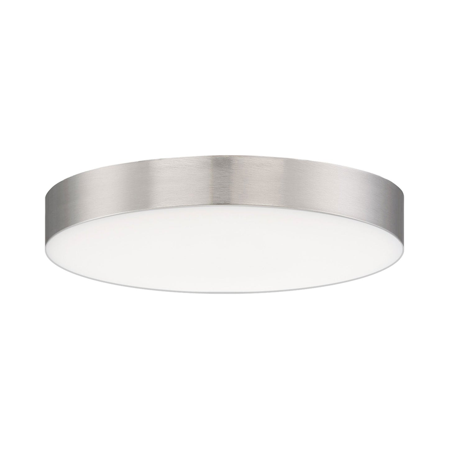 Trim Round LED Flush Mount Ceiling Light in Satin Nickel (X-Small).