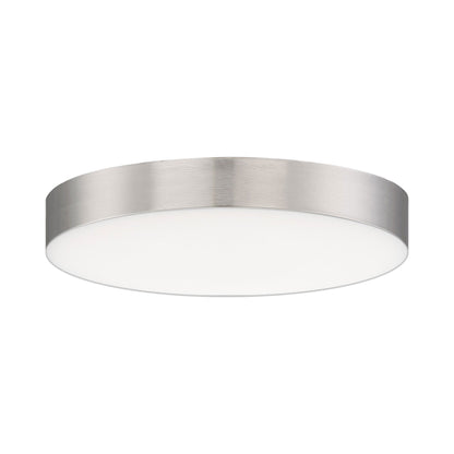 Trim Round LED Flush Mount Ceiling Light in Satin Nickel (X-Small).