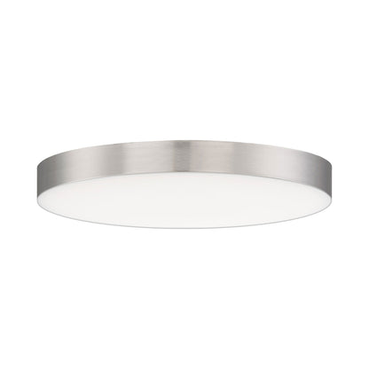 Trim Round LED Flush Mount Ceiling Light in Satin Nickel (Small).