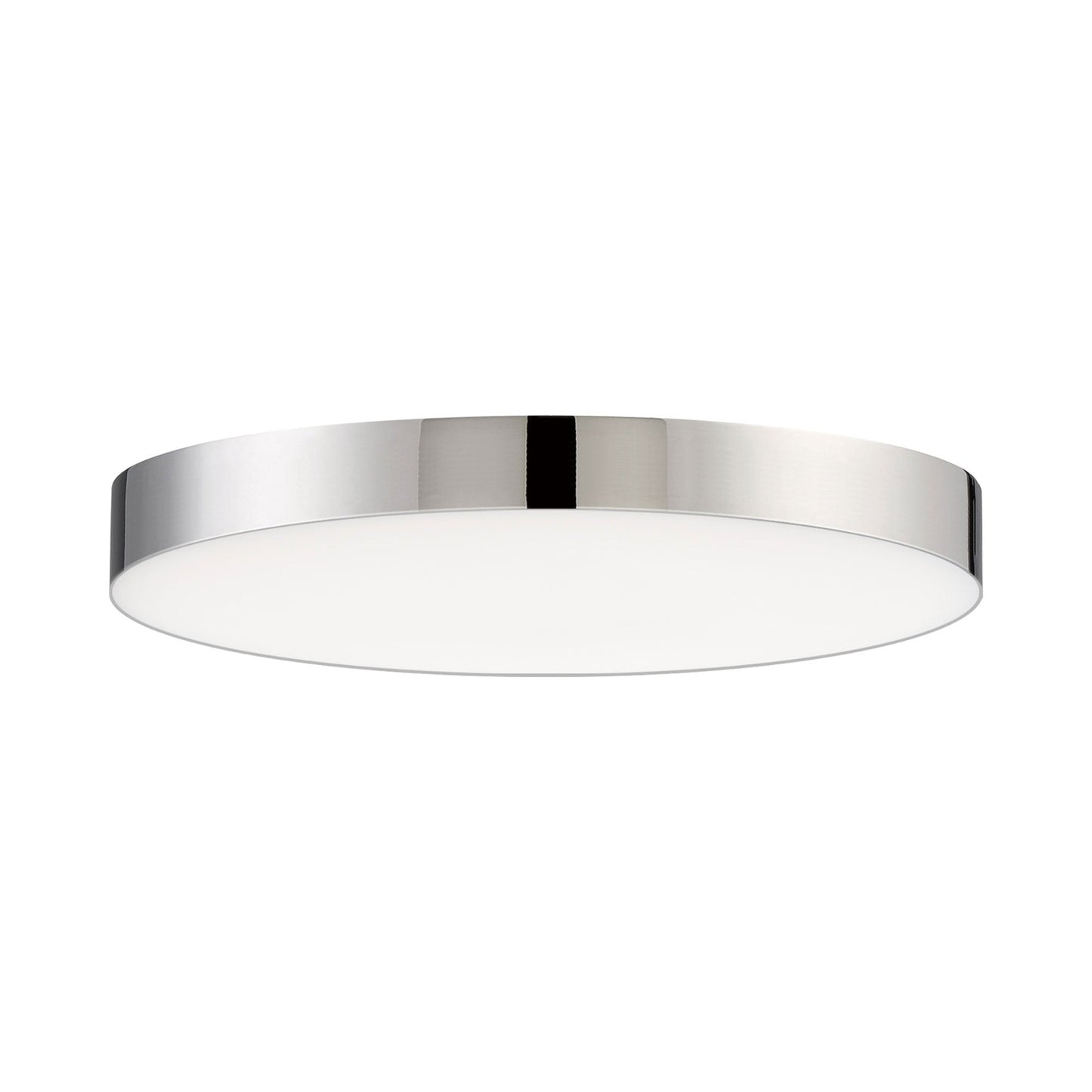 Trim Round LED Flush Mount Ceiling Light in Polished Chrome (Small).
