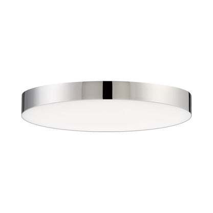 Trim Round LED Flush Mount Ceiling Light in Polished Chrome (Small).