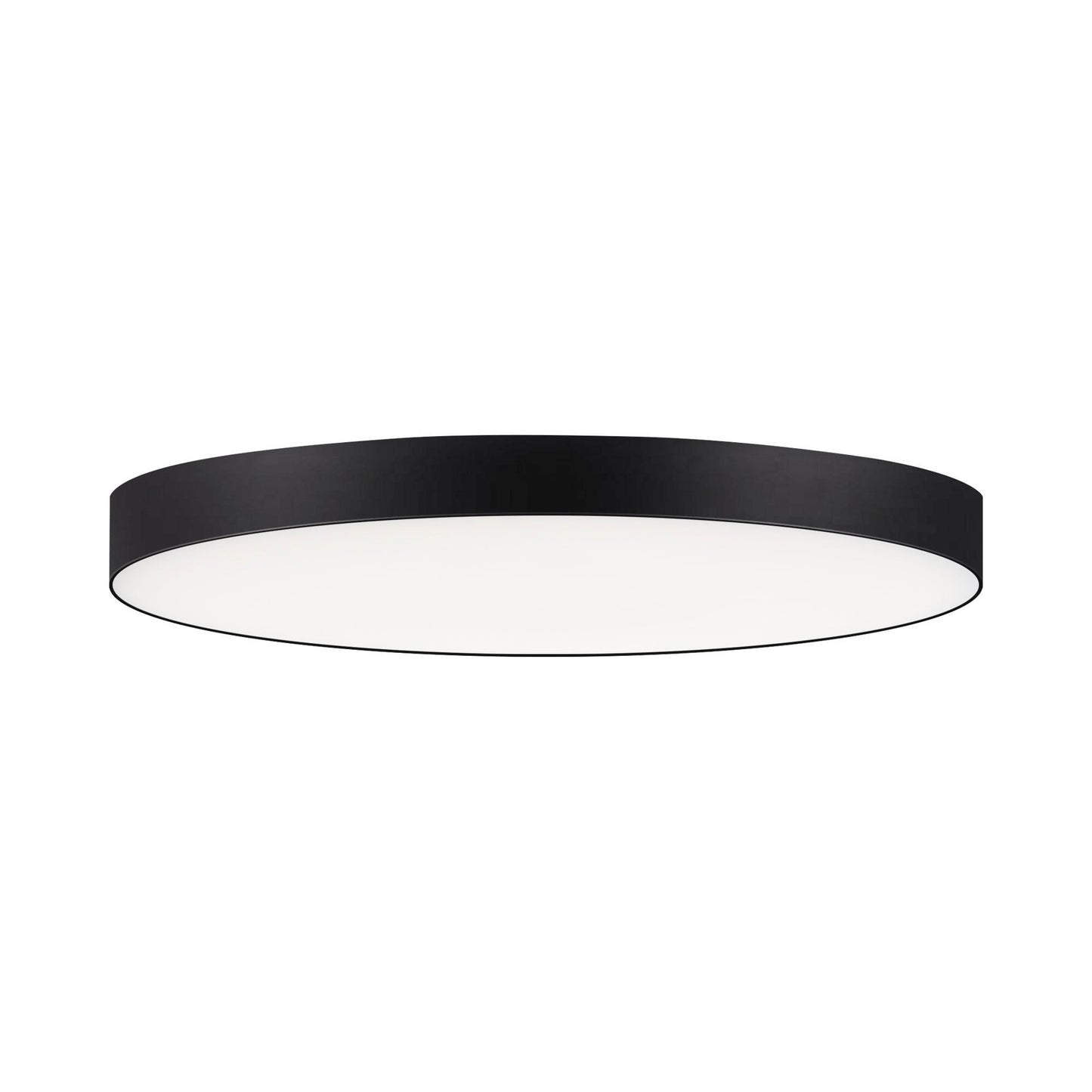 Trim Round LED Flush Mount Ceiling Light in Black (Medium).