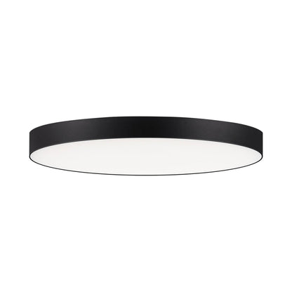 Trim Round LED Flush Mount Ceiling Light in Black (Medium).