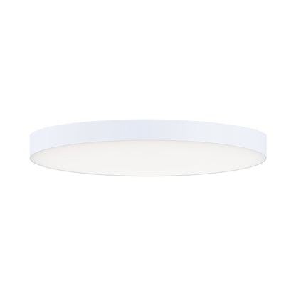 Trim Round LED Flush Mount Ceiling Light in White (Medium).